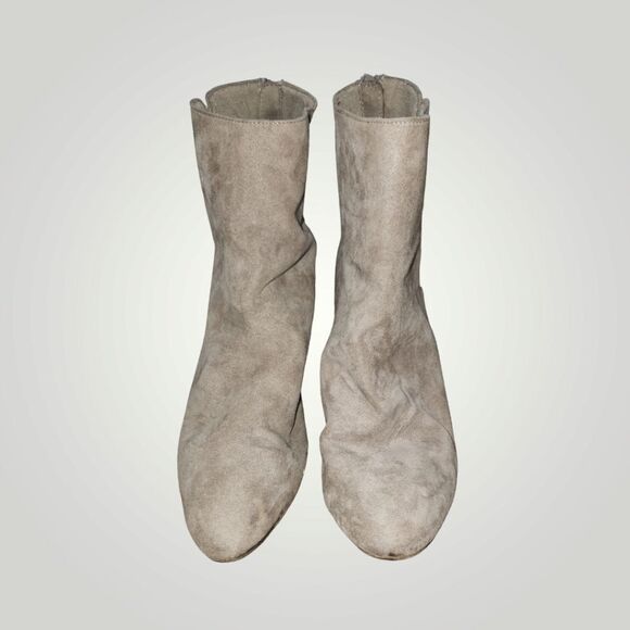 Old Navy Size 9 Faux Suede Side Zippers 2in Heel Western Ankle Boots - Picture 3 of 11